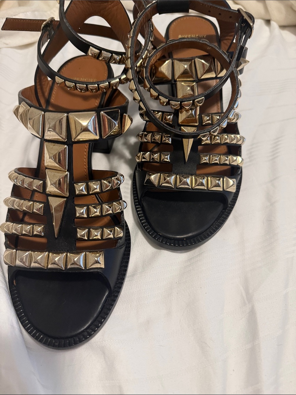 Black Studded Gladiator Sandals - Givenchy